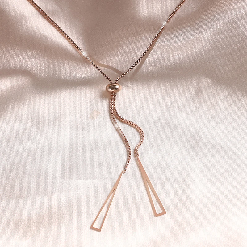 Женская Выдвижная цепочка из стерлингового серебра 925 пробы с геометрическим