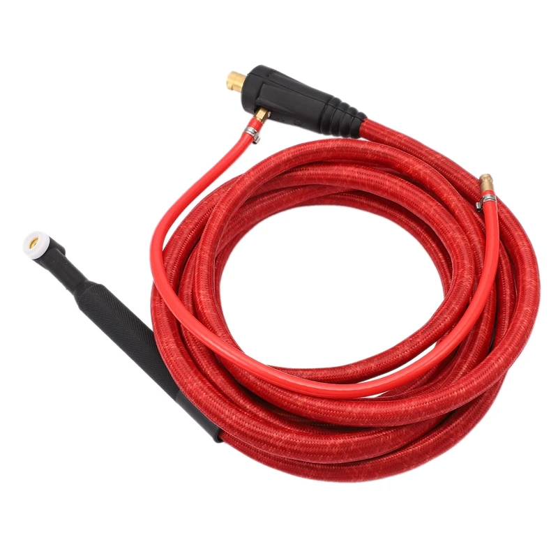 WP9F 4M Red Super Soft Hose Braided Air-Cooled Complete TIG Welding Torch 35-70 Connector | Инструменты