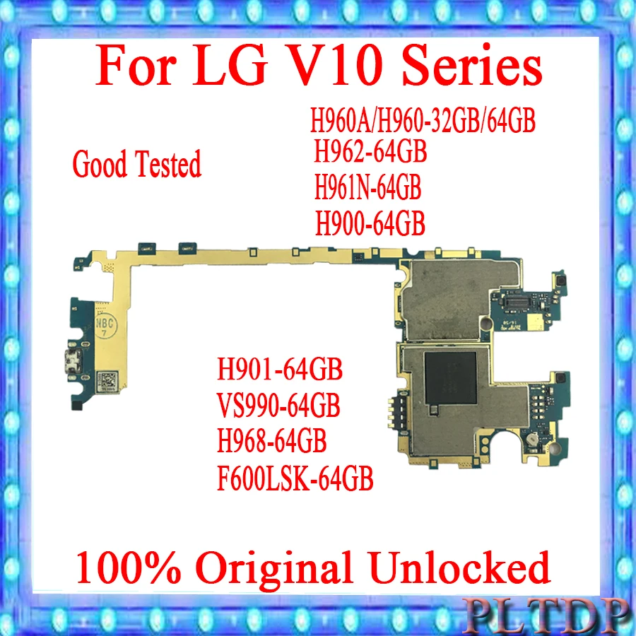Оригинальная материнская плата для LG V10 H960 32 ГБ/64 ГБ разблокированная H960A/H960 H900 H901