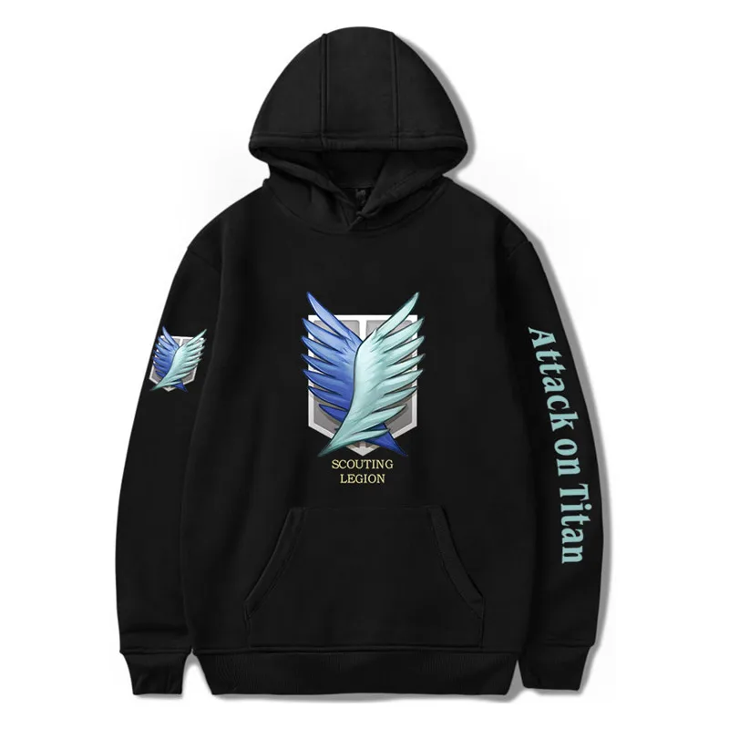 

Cosplay Attack On Titan Wings of Liberty Hoodie Loose Sweatshirt Role Playing Eren Jäger/ Mikasa Ackerman Adult/child Hoodie