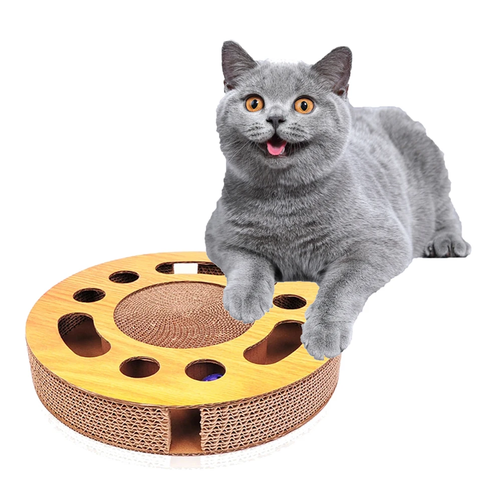 

Digging Ball Cat Scratch Board Round Corrugated Paper Bed Kitten Grind Claw Training Protecting Furniture Funny Turntable Toy