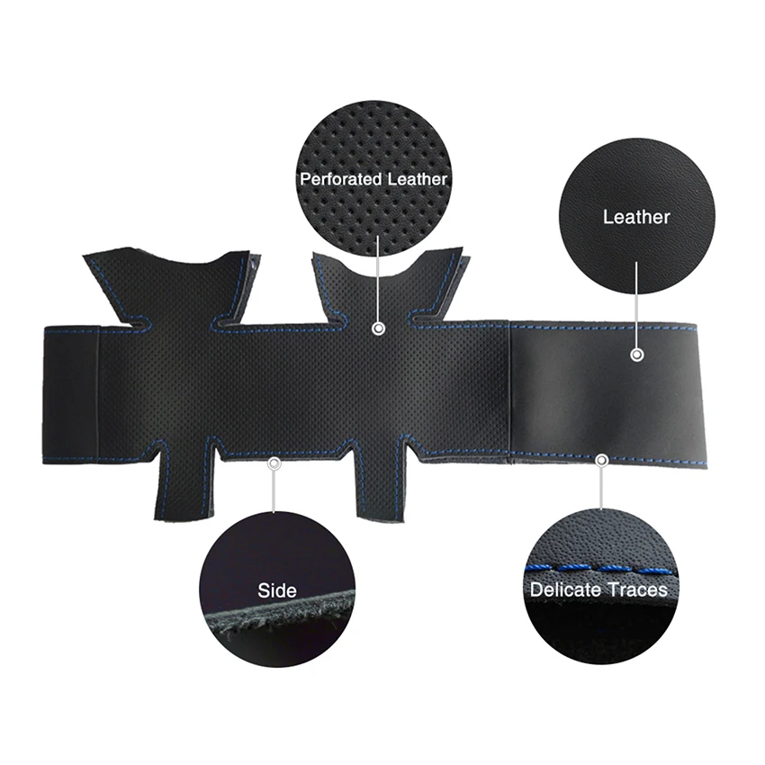 Hand-stitched Black Artificial Leather Car Steering Wheel Cover for Toyota Prius 20(XW20) 2004 2005 2006 2007 2008 2009 | Автомобили и