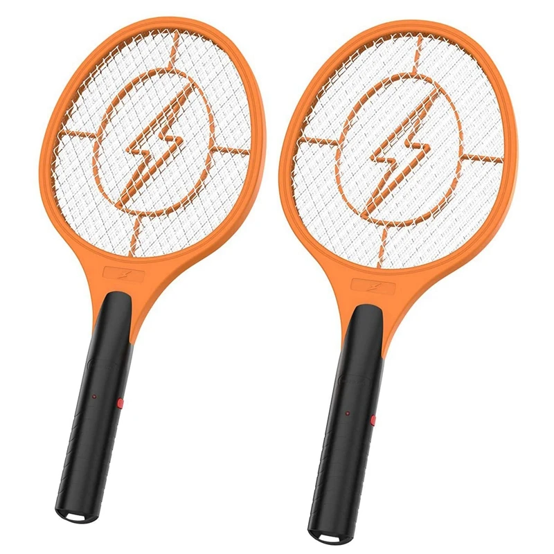 

Bug Zapper, 2 Pack Indoor & Outdoor Electric Fly Swatter, for Home, Bedroom, Kitchen, Office, 3-Layer Safety Mesh