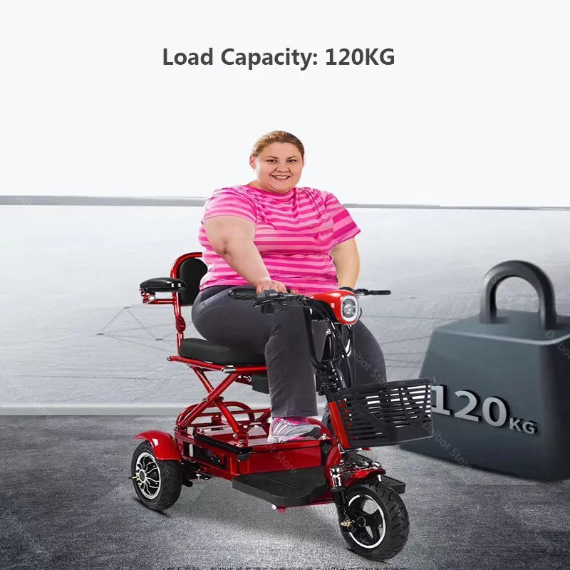 10-дюймовый электрический скутер трехколесный велосипед с подлокотниками три