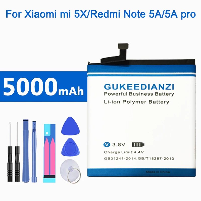 Аккумулятор для телефона большой емкости BN31 Xiaomi Mi 5X Mi5X Redmi Note 5A / Pro A1 Y1 Lite S2 батареи