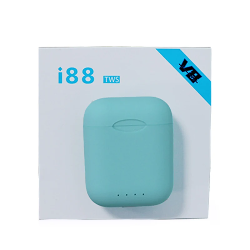 i88 green Matte i88 TWS Bluetooth гарнитура новые мини сенсорные наушники стерео наушники Портативные наушники для всех мобильных телефонов - Цвет: i88 green Matte
