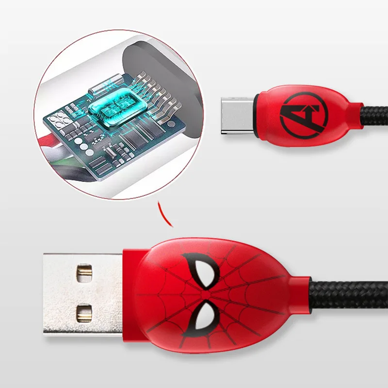 

New 2021 Disney Marvel Original phone GENERAL Motors USB charging cable for iPhone for Android for Electronics