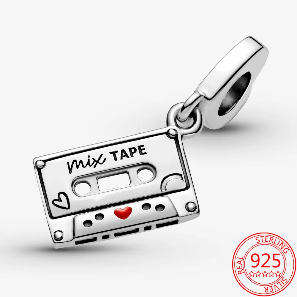 authentische 925 sterling silber perlen felsen der elektrischen gitarre baumeln charme fit marke armband anhänger weihnachten geschenk free globa