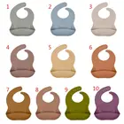 Мягкий силиконовый нагрудник для малышей, однотонный, для кормления