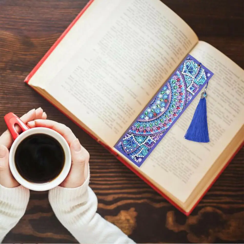 5D DIY Специальная Алмазная картина Закладка вышивка ремесло книжка с кисточкой