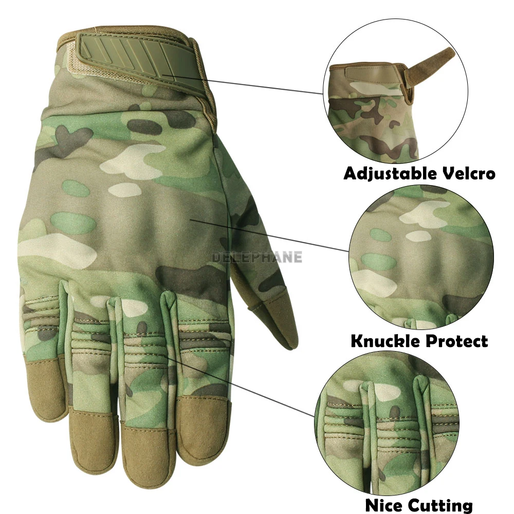 Зимние мужские перчатки с сенсорным экраном защита пальцев рук тактические