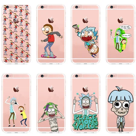 Для Fundas iPhone 6 Чехол SE 5s 6S 7 Plus Rick And Morty Мягкий Силиконовый ТПУ чехол 2017 новое