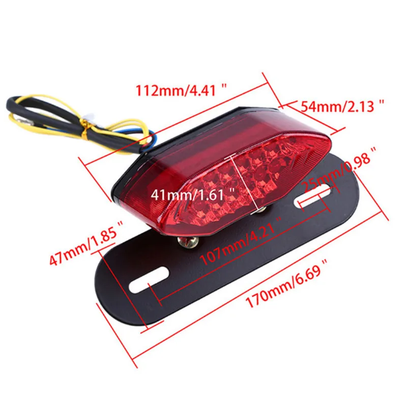 1 шт. 3 цвета многофункциональный мотоцикл велосипед светодиодный стоп-сигнал