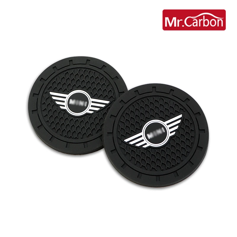 

Car Anti-slip cup holder mat set For MINI Cooper S R55 R56 R57 R58 R59 F54 F60 Countryman Clubman Car Styling Accessories 70mm
