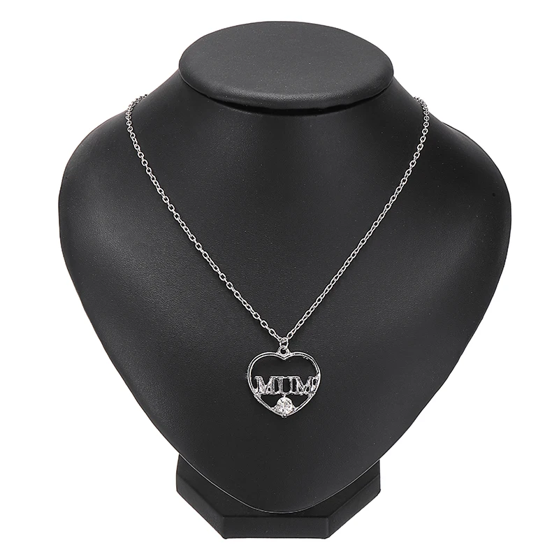 Минималистичное простое ожерелье в форме сердца модное с подвеской для мам