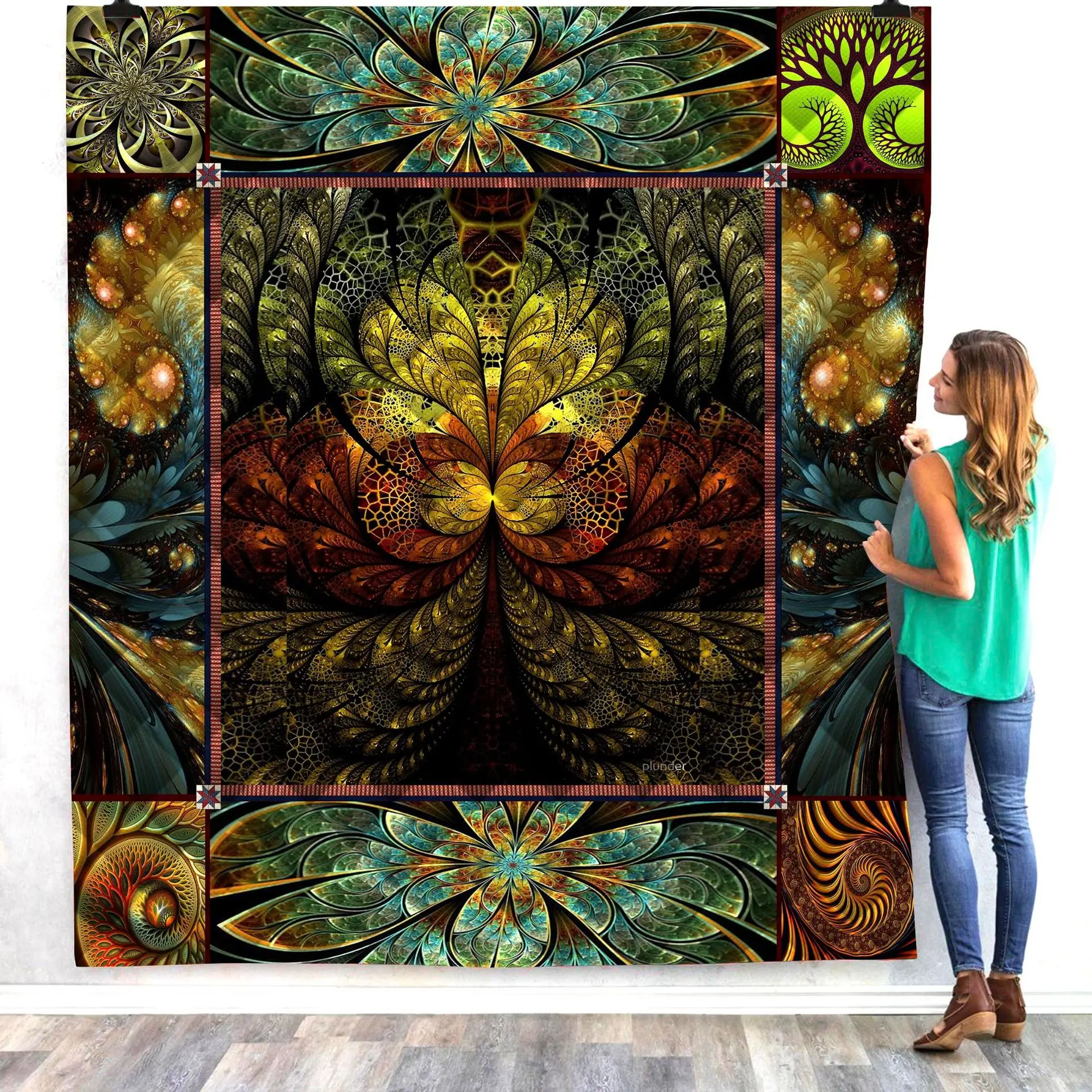 3d одеяло в богемном стиле psychedel для детей и взрослых постельное белье мягкое