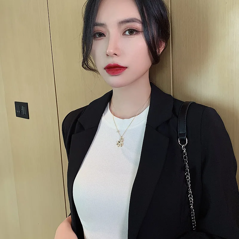 Ожерелье с подвеской в виде единорога кристаллами | Украшения и аксессуары