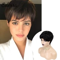 pixie cut wig short wigs brazilian straight human hair wigs for black women full machine wigs cheap short human hair wigs