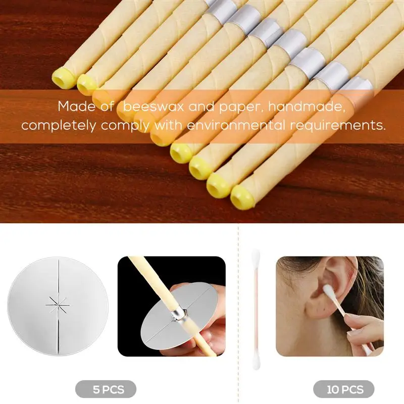 10pcs Ear Candles Natural Beeswax Ohrenkerzen Hopi Candle Cleaner Earwax Wax Removal Horn Indiana Candling Fragrance | Красота и