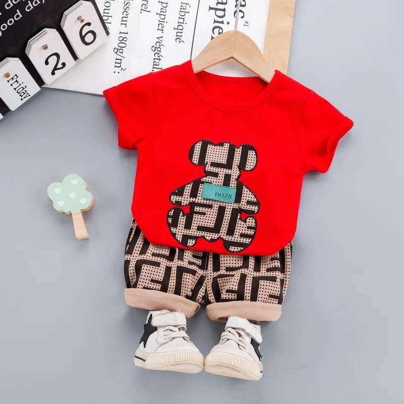 Boys Clothes Sets Summer Children Fashion Cotton T-Shirts Shorts 2pcs Tracksuits For Baby Kids Sports Suits Outfits Toddler 3 4Y