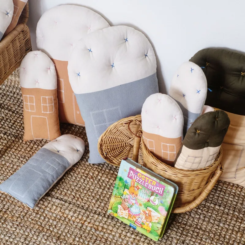 Новинка детская подушка хлопок мультфильм маленький дом новорожденный игрушки