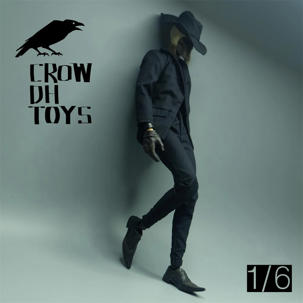 

Лидер продаж, модная мужская черная приталенная шапка «Ворона DH» 1/6, без тела, подходит для кукол 12-дюймовых кукол