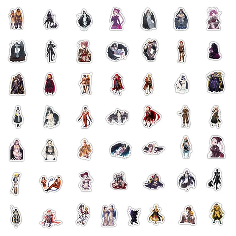 

50Pcs Vintage Anime Retro Stickers For Home Living Room Decoration Kraft Stickers Painting Stickers Decals