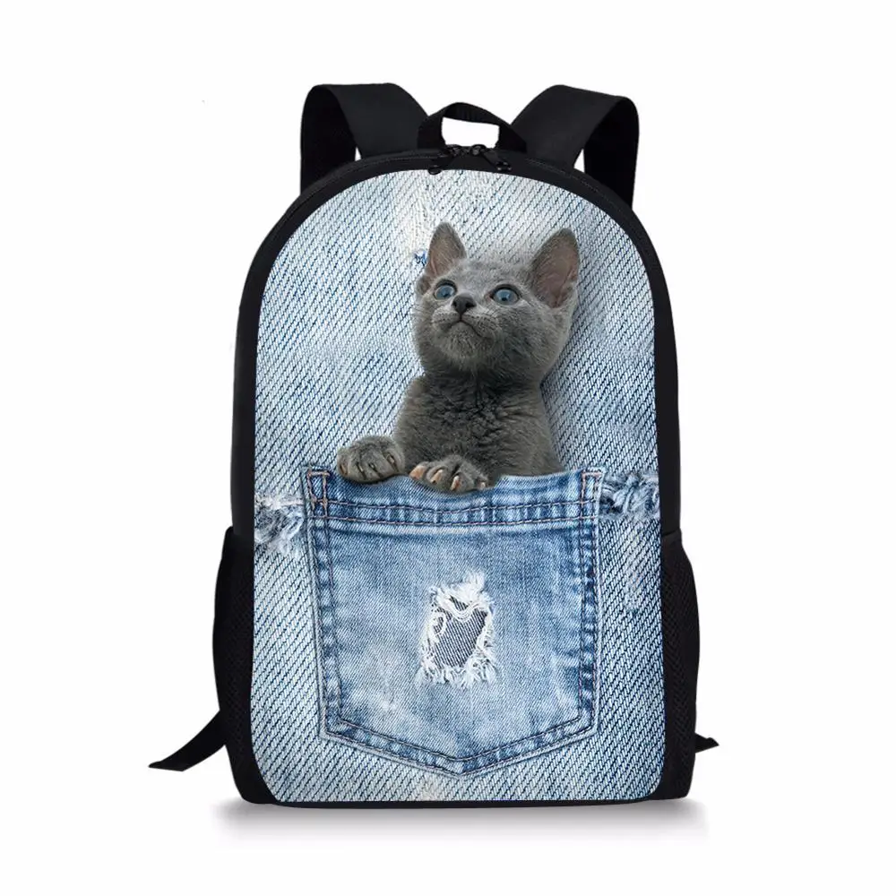 Джинсы Cat заказной узор Для мужчин женщин рюкзак женская обувь для отдыха спорта