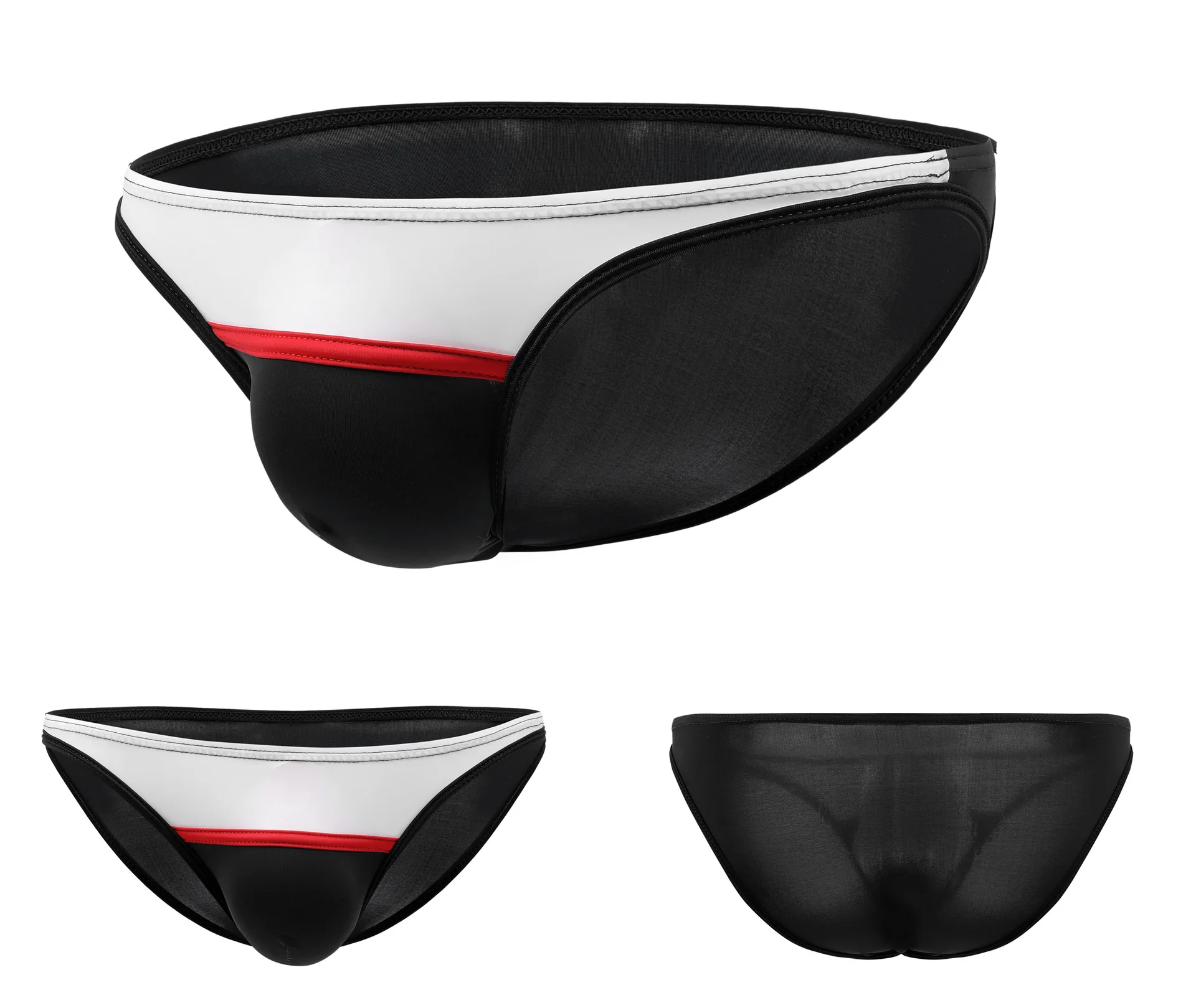 Мужские трусы брифы дышащие сексуальные из ледяного шелка эротическое