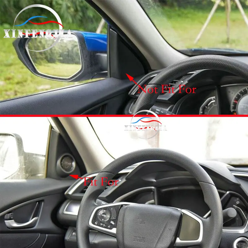 Подходит для Honda Civic 2016 2019 Red A Pillar Stereo Speaker Frame Trim|Лепнина интерьера| |
