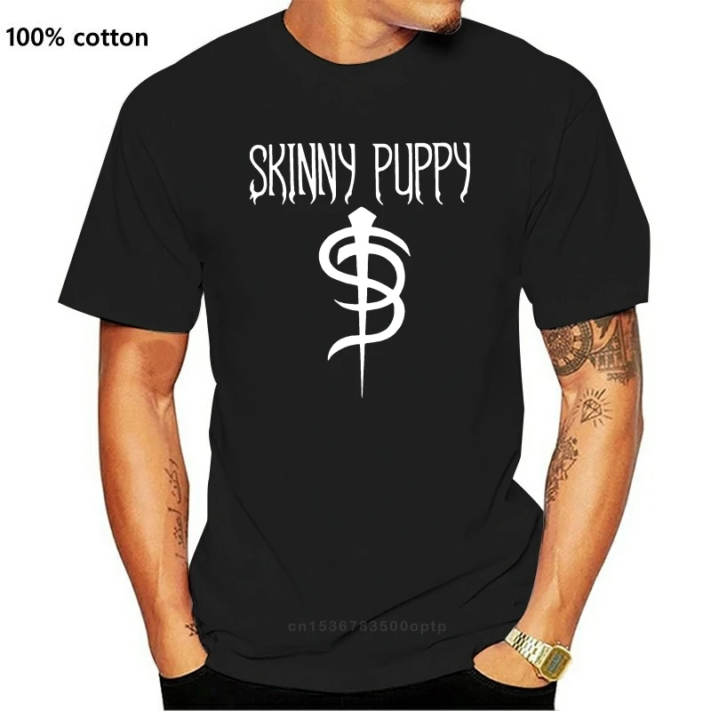 

New Latest Fashion Pre Cotton Tee Shirt For Crew Neck Men Skinny Puppy Logo Short-Sleeve Gift Shirts
