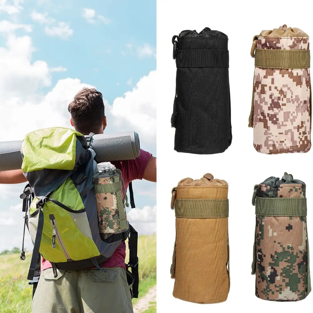 

Insulated Outdoor Travel Military Backpack Belt Kettle Pouch Canteen Bag Water Bottle Holder Bottle Pocket