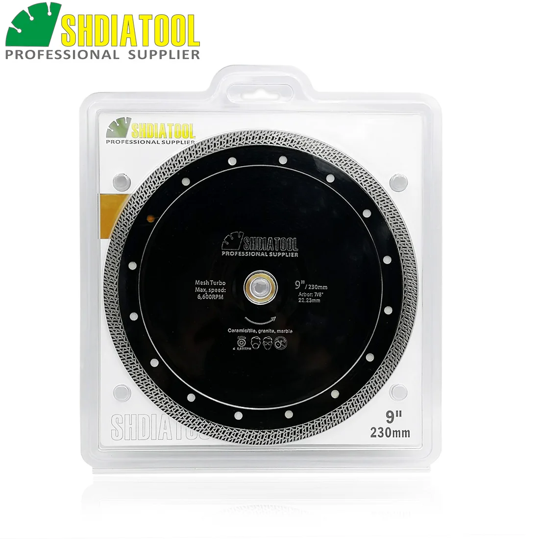 Алмазная пила SHDIATOOL горячепрессованная спираль диаметром 9 дюймов 230 мм для сухой
