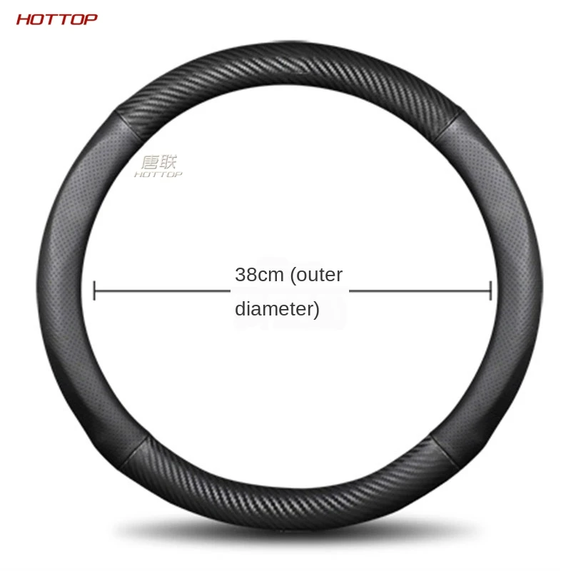 

For Honda Carbon Fiber Leather Steering Cover Penutup Steering For City Civic Jazz BRV CRV HRV