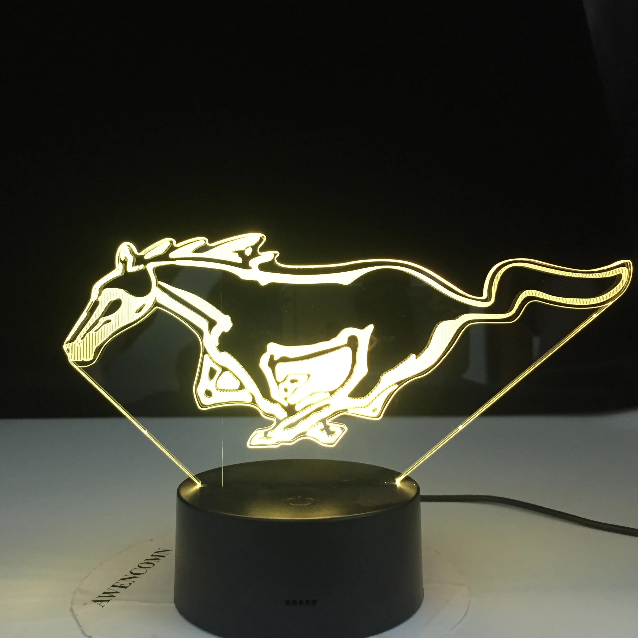 Светодиодный светильник для бега с лошадью меняющий цвет ночник USB новинка