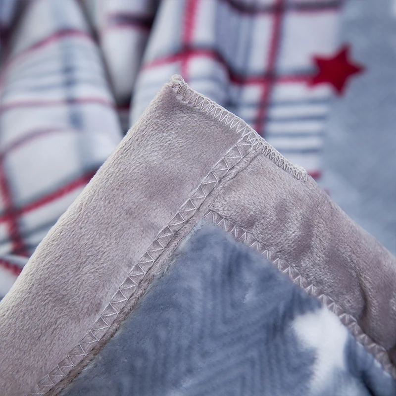 

Soft Warm Cloudy Blanket 1.9 kg Plaid Pattern for Kids Adult All Seasons Cozy Lightweight Sofa and Bed Throw Blanket 150*200 cm