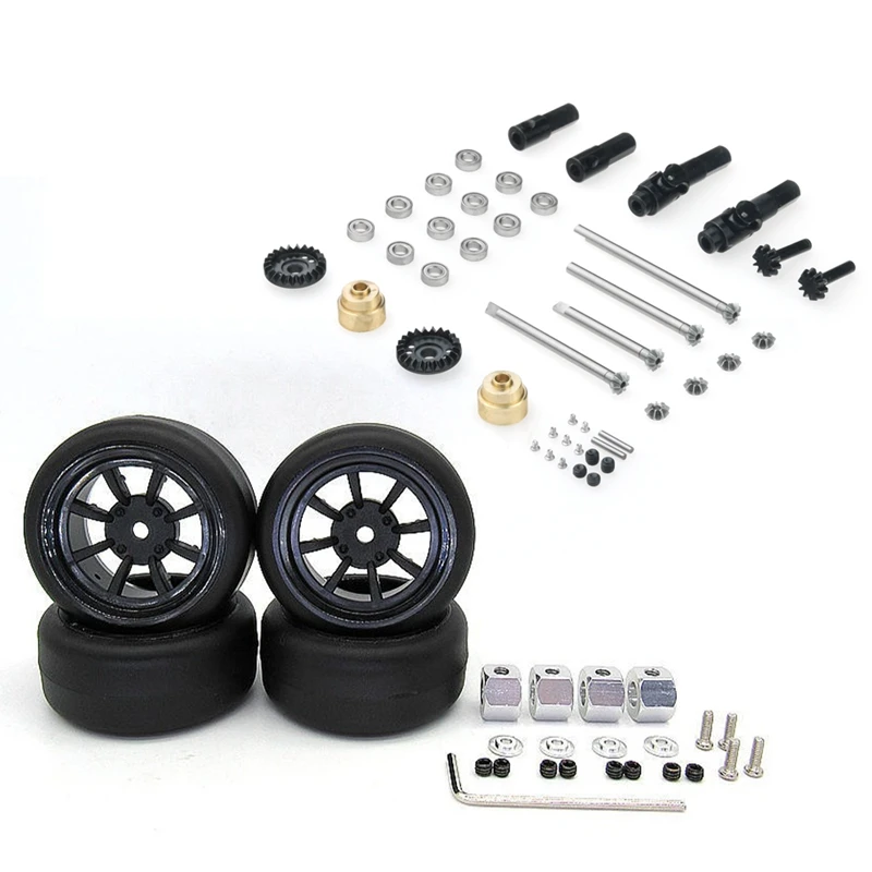 

Axle 6WD Front Rear Middle Differential For WPL B16 B16K 1/16 RC Car With Drift Tire Tyre Wheel For WPL D12 1/10 RC Car