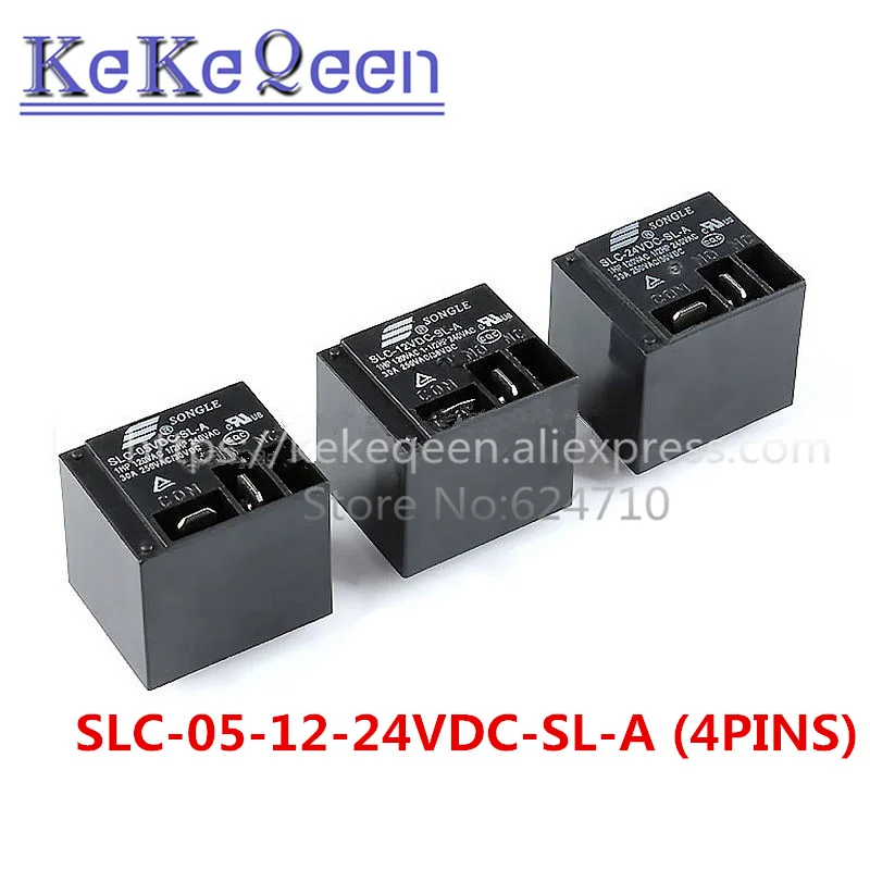 Реле SLC-05VDC-SL-A SLC-12VDC-SL-A SLC-24VDC-SL-A 5 В 12 24 30 А 4 контакта DIP-4 T91 группа нормально