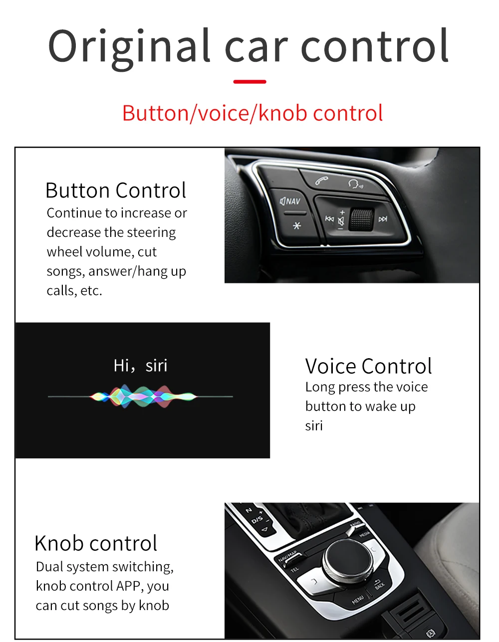 Carlinkit беспроводной/проводной декодер Apple Carplay для Audi Q3 MMI 2013- muItimedia интерфейс CarPlay Android автоматический комплект модернизации