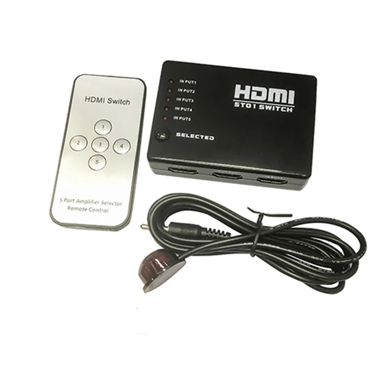 Rankman HDMI разветвитель HDMI концентратор 3 или 5 портов переключатель в 1 1080P 4K HDMI коммутатор 3X1 5X1 с ИК-пультом дистанционного управления для HDTV DVD PS3