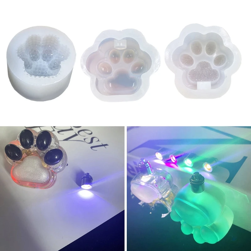 

1 Pc Flash Diamond Cats Claw Quicksand Epoxy Resin Mold Aromatherapy Plaster Ornaments Silicone Mould DIY Crafts Jewelry Mold
