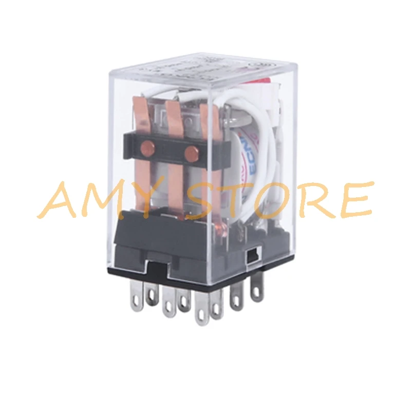 Силовое реле HH53P MY3NJ 12VDC 24VDC 24VAC 110VAC AC220V катушка 5A 11 Pin 3PDT 3 NO NC w PYF11A разъем|relay pin|power