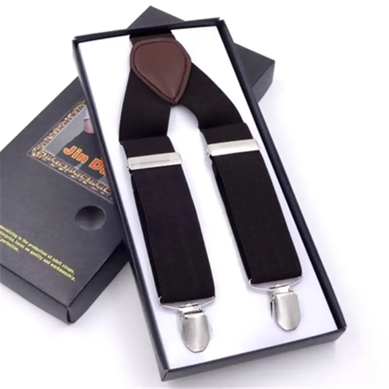 Классический мужской ремень на подтяжках с 3 зажимами для взрослых винтажный