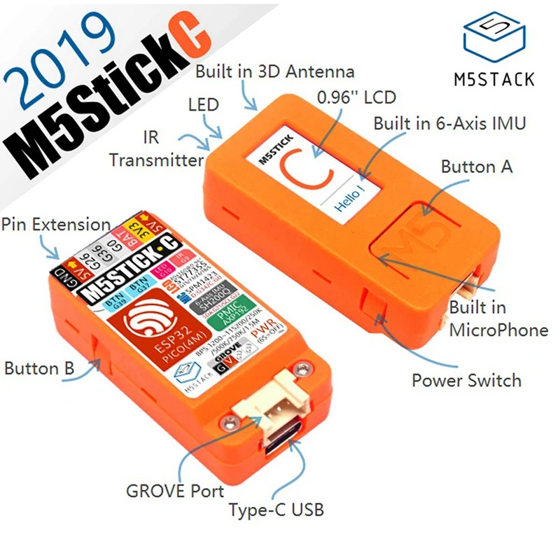 

ESP32 Mini IoT Development Board with Color 0.96Inch Color LCD Screen Display, Microphone, Grove Interface
