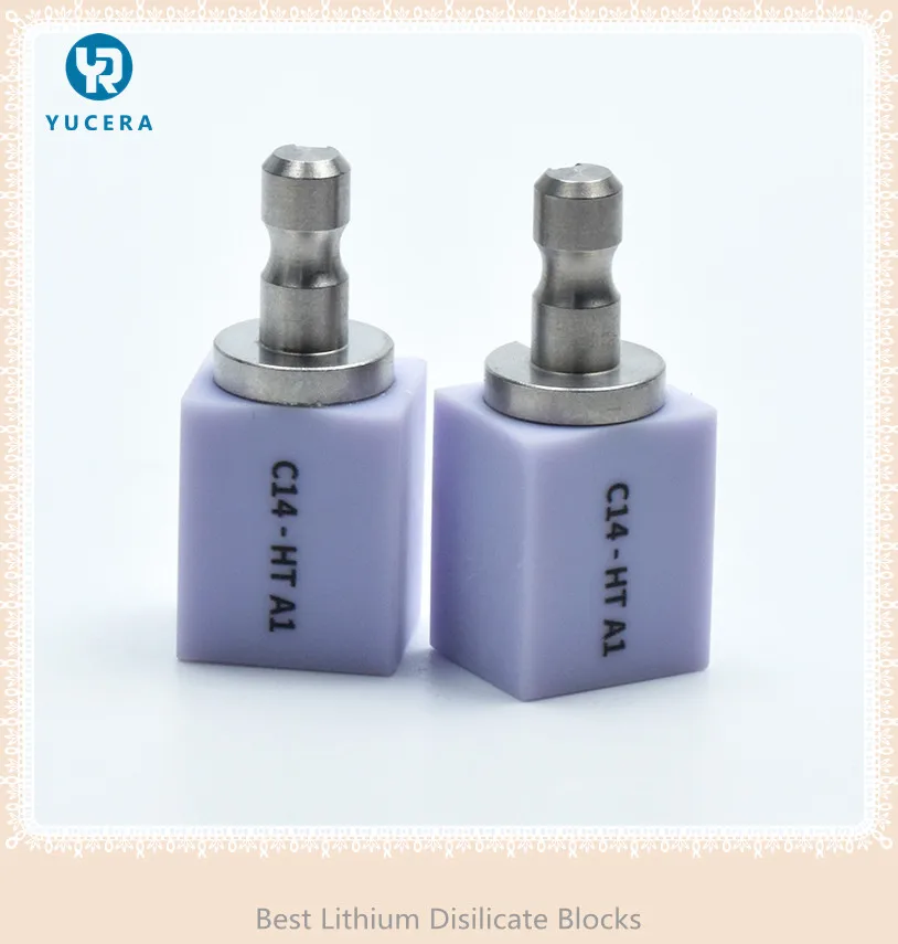 China Dental CAD CAM Dental Glass Ceramic Block C14  LT A2 A3.5  Emax Lithium Disilicate Zirconia