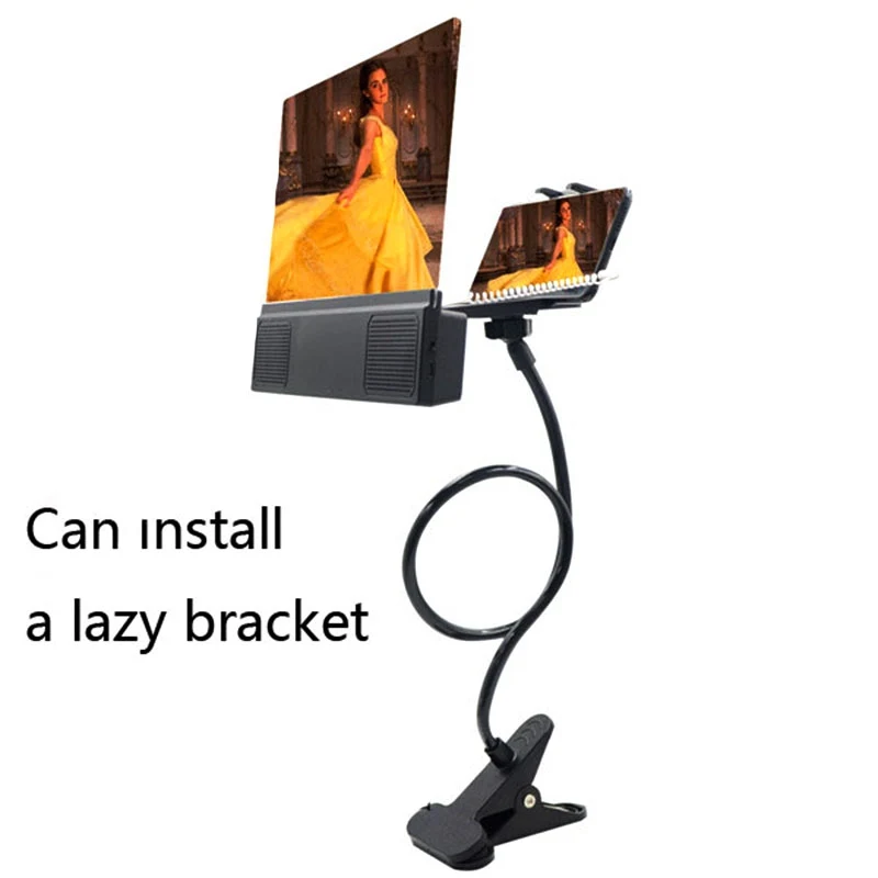 12-дюймовый мобильного телефона Экран усилители 3D видео HD Большой Лупа с Bluetooth