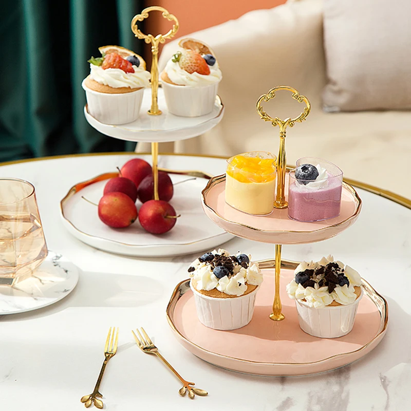 Европейский стиль подставка для торта Свадебная вечеринка трехслойный