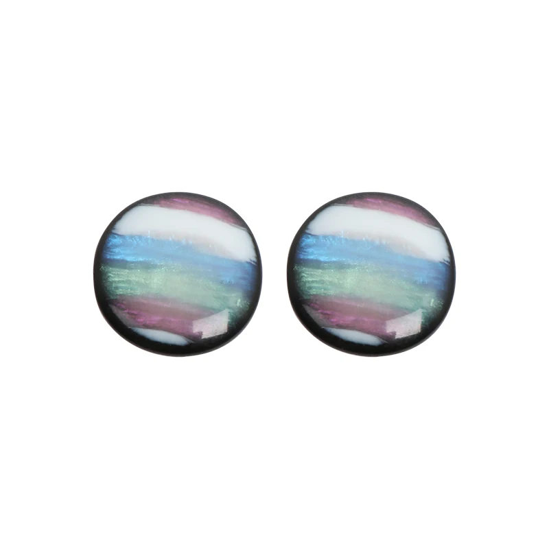 

color imitation Fritillaria color round square resin patch pendant DIY handmade jewelry earrings nail accessories materials