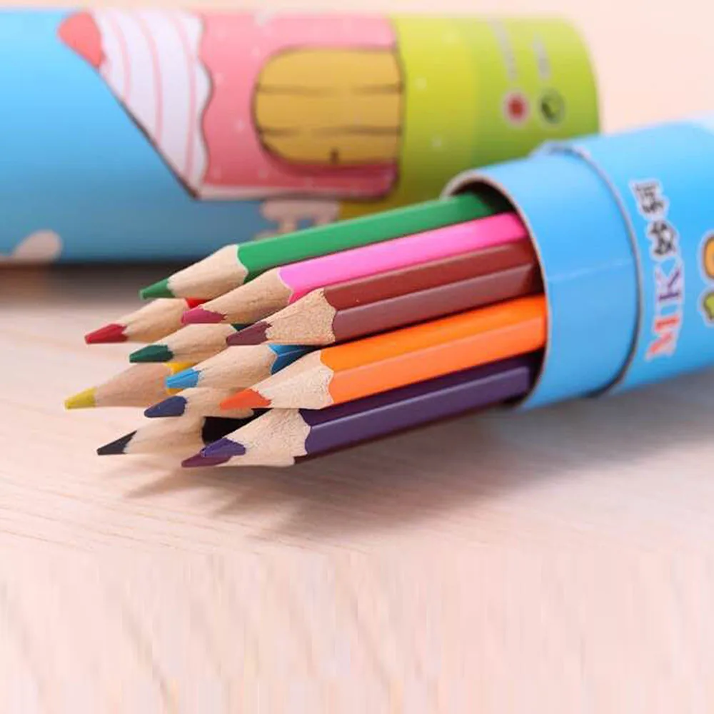 12 цветов ручка для рисования цветной свинцовый карандаш офисные канцелярские