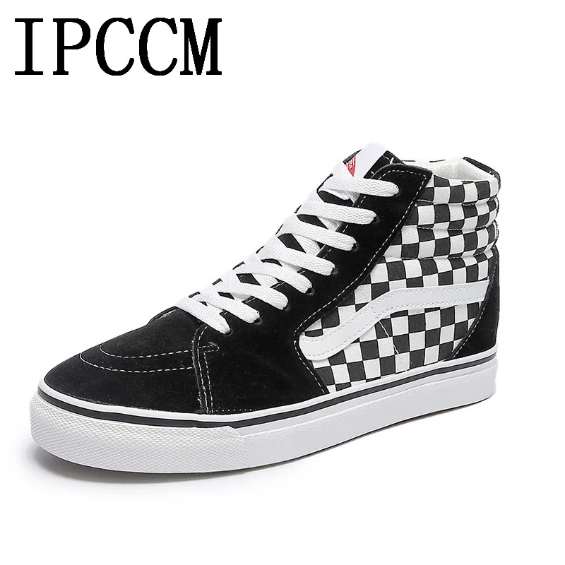 South Korean ins super hot skateboard shoes students versatile couple high top canvas winter street casual |
